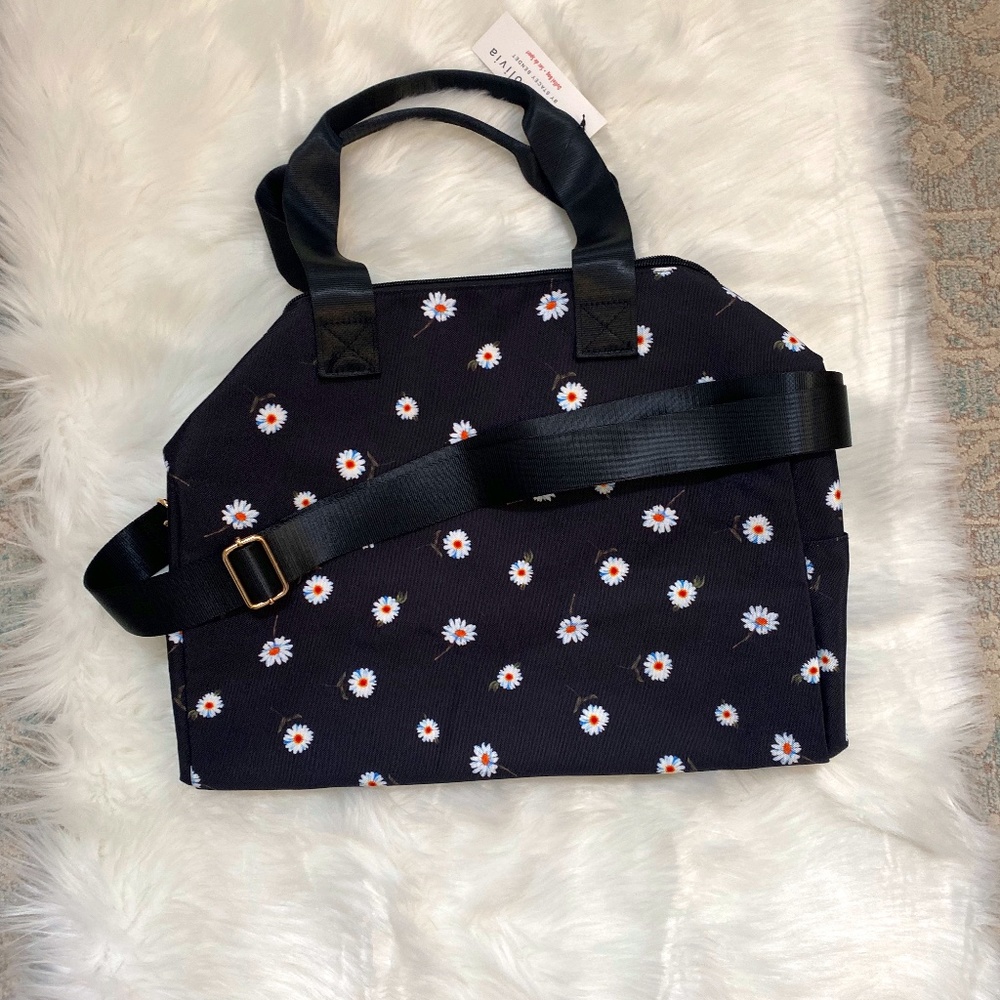 Alice + Olivia Ao X Duffle Bag - Black w/ Daisy Print